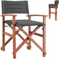 Casaria Regiestuhl, Klappbarer gepolsterter FSC®-zertifizierter Holz Stuhl bis 160 kg