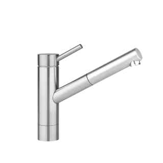 KWC Hebelmischer INOX Auszugauslauf, A230, mit Sockel, Edelstahl 121517