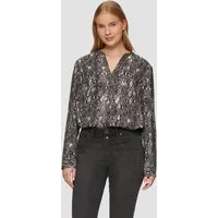 s.Oliver Langarmbluse Bluse Strukturierte Bluse aus Viskosemix