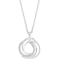 Amor Kette mit Anhänger verschlungene Kreise, mit Zirkonia (synth)