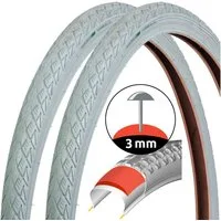 Filmer Fahrradreifen 2x Fahrrad-Reifen 28 x 1,75 Zoll ETRTO 47-622 Grau, (Set, 2-tlg., 2x Reifen), 28" Universal Fahrradreifen Fahrrad-Mantel Fahrrad-Decke Retro-Design