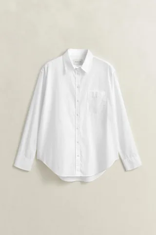 GANT - Regular Fit Classic Popeline Bluse white - Gr. - 38