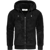 Amaci&Sons Sweatjacke BERWYN Teddyfell Jacke Herren Teddy Sweatjacke Plüsch Hoodie Pullover Zipper Jacke