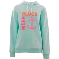 Zwillingsherz Sweatshirt mit Kapuze, Frontprint, Rückenprint