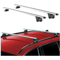 OMAC Dachträger Universal Bündige Schienen Silber ABE 2tlg 120 cm (2-St), Wasserbeständig,Abnehmbar,Multifunktional,Leichtgewichtig