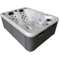 TroniTechnik Whirlpool Outdoor Whirlpool Bottaro Spa Weiß/Perlmutt 210x160, (620l, winterfest, Farblicht, Kissen), Joyonway, Aristech Acryl, LEDs, 46 Düsen