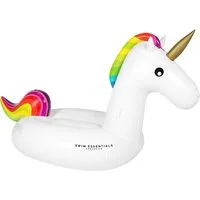 Swim Essentials Luftmatratze Luxury Ride-on Einhorn 142x 137 x 97 cm, Wassermatratze Matratze Schwimmmatratze Liege