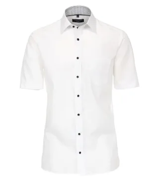 CASAMODA - Popeline Hemd Halbarm uni weiss - Gr. - 42