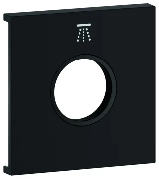 GROHE Metallplatte Grohtherm Aqua Tiles 106889, Symbol: Kopfbrause 3 phantom black, 106889KF00 106889KF00