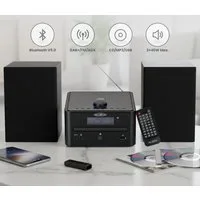 Reflexion HIF79DAB Microanlage (DAB/DAB+, UKW Radio, 80,00 W, Stereo-Micro-Hifi-System mit DAB, UKW, USB, MP3/CD, und Bluetooth)