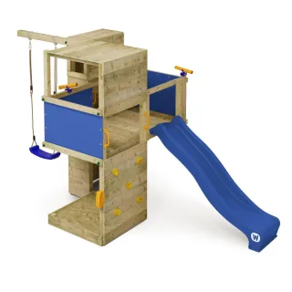 Kletterturm Smart Cube - Design Spielturm für Kinder mit Kletterwand - Moderner Outdoor Abenteuerspielplatz für Garten und Freizeit - Wickey