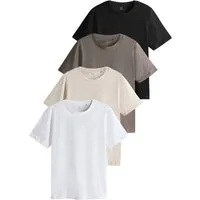 The Set T-Shirt The Set Slim Fit Kurzarm-T-Shirts, 4er-Pack (4-tlg)
