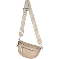 EAAKIE Gürteltasche Bauchtasche Umhängetasche Crossbody-Bag Kunstleder Italy-Design, als Schultertasche, CrossOver, Umhängetasche tragbar
