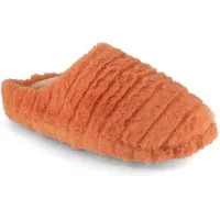 Fluffys Veluna Damen Pantoffeln, orange, warm, weich Hausschuh