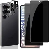 MSM Displayschutzglas 4in1 Schutzglas für Samsung Galaxy S25 Ultra Panzerfolie Blickschutz