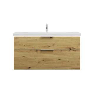 Burgbad Keramik Waschtisch-Set Eqio Eiche Dekor Urban/Alpinweiss, SEZC123F5662C0001 SEZC123F5662C0001