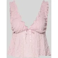 Gina Tricot Spitzentop Lace top - Spitzentop Damen mit tiefem Ausschnitt - Damentop