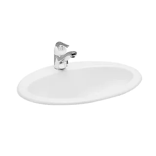 LAUFEN Einbauwaschtisch von oben, Indova, 610x480, weiß, 81139.2, 8113920000001 H8113920000001