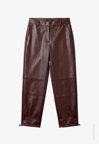 zero - Kunstleder-Hose mit Reißverschluss Black Coffee - Gr. - 34