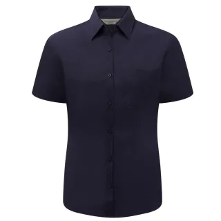 Russell Collection - Bluse mit kurzen Ärmeln - Damen (Marineblau)