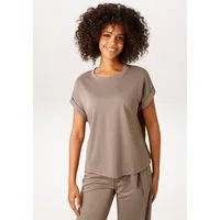 Aniston CASUAL T-Shirt mit fixiertem Ärmel-Umschlag