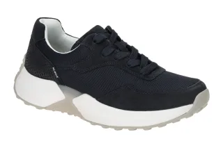 Gabor 66.996.46 ROLLINGSOFT Damen-Sneaker dark-blue atmungsaktiv - Velourlede...