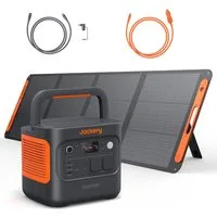 Jackery Stromerzeuger E2000 v2 Tragbare Powerstation mit 200W Solarpanel mit 5m&Kfz Kabel, 4,4 in kW, 2042Wh/2200W Solargenerator LiFePO4 Schnellladung für Camping, Notfall