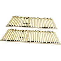 Lattenrost XXL Big Size, Coemo, Kopfteil nicht verstellbar, Fußteil nicht verstellbar, Spar-Set 2 Stück, 90x200 extra stabil, belastbar bis 200 kg, für Doppelbetten 180x200