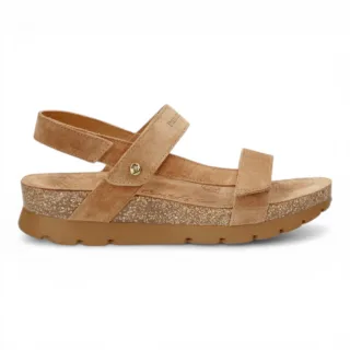 Panama Jack Damen-Keilbark-Braune Wildledersandalen – Selma B10