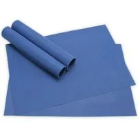 matches21 HOME & HOBBY Platzset Tischsets BORDA 4er Set Blau als Tischuntersetzer, (4-St), Abwaschbare Platzsets als Tischunterlagen für Ess-Tisch Tisch-Deko