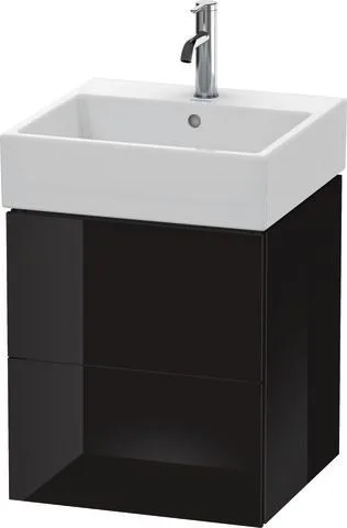 Duravit L-Cube Waschtischunterbau wandhängend Schwarz Hochglanz 484x459x544 mm - LC627404040 LC627404040