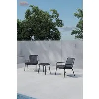 Venture Home Gartenlounge-Set Mykonos, großzügiges Outdoor-Set für hohen Sitzkomfort, (3-tlg), Loungemöbel mit Stoffbezug, angenehm, weich