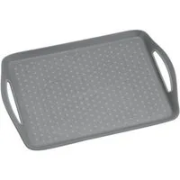 KESPER® Servierplatte Serviertablett, rutschfest, grau 77207, (1-tlg)