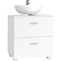 VASAGLE Waschbeckenunterschrank Badschrank mit 2 großen Schubladen, Badezimmerschrank, hohe Füße, 30 x 60 x 63,8