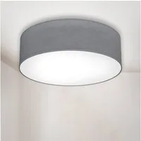 B.K.Licht LED Deckenleuchte, ohne Leuchtmittel, Deckenlampe, Textil Lampenschirm, E27, Schlafzimmer, Wohnzimmer