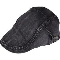 MIRROSI Schiebermütze mit Shirm, Stoff aus Jeans, aus 100% Baumwolle (Outdoor Cap, Flatcap, Feldmütze, Gatsby Cap, Herrenmütze) Atmungsaktiv, Einheitsgröße, Unisex, Damen Herren