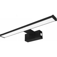 kalb LED Spiegelleuchte Spiegelleuchte chrom oder schwarz 500mm, mit integriertem Netzschalter, Schwarz