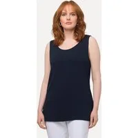 Ulla Popken Longtop Top Stretch Seitenschlitze Crêpe-Qualität