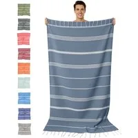furora HOLIDAY Saunatuch Strandtuch Hamamtuch: groß 100x200 cm Saunatuch, Strandhandtuch dünn, Strandtuch Saunatuch aus 100% Baumwolle Strandtuch Set