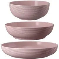 Seltmann Weiden Schale Seltmann Weiden Beat Altrosa Foodbowl Set 3tlg. 20/25/28 cm, Porzellan, (Set)