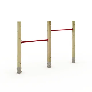 Doppelreck PRO Tumble 302 für öffentliche Spielplätze - Robuste Turnstange 206x9x151 cm - Wetterbeständiges Spielgerät für den Außenbereich - Wickey
