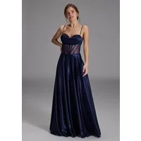 Hey Kyla Abendkleid - See-through-Corsagenkleid mit Ziersteinen Taillierter Schnitt mit ausgestelltem Rockteil