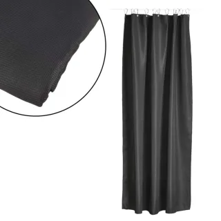 Hochwertiger Duschvorhang in Jacquard-Webart in schwarz | Zone Denmark Lux. Das strukturierte Ordnungssystem für Ihr modernes Badezimmer.