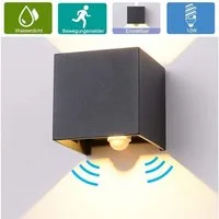 VIVIHEYDAY Außen-Wandleuchte Wasserdicht LED Wandleuchte Wandlampe Auf und ab Einstellbarer, Lichtstrahl, LED Wandlampe mit Bewegungsmelder, für Wohnzimmer, Flur, Balkon, Hotel