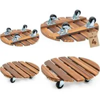 Bamworld Pflanzenroller mit Rollen, robust für schwere Pflanzen, 30,5 cm, Indoor & Outdoor, (4-St), 360° drehbar mit Bremse, Tragfähigkeit 109 kg