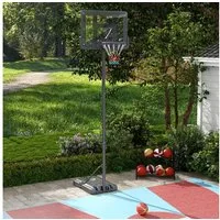 SPORTNOW Basketballständer 230-305 cm Höhenverstellbarer Basketballkorb mit Ständer, Stahl (Set, 1-St., Basketball-Backboardständer), einstellbare Höhe