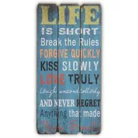 Levandeo® Holzbild, Wandschild mit Spruch Holzschild Wandobjekt Bild Holzbild Shabby