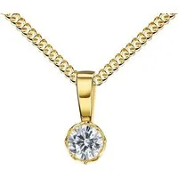 JEVELION Kette mit Anhänger Zikonia Anhänger 333 Gold - Made in Germany (Kettenanhänger, für Damen), Mit Panzerkette vergoldet- Länge wählbar 36 - 70 cm.