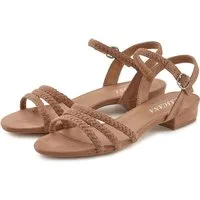 LASCANA Sommerschuh Sandale Sandalette, Sommerschuh mit geflochtenen Riemchen VEGAN