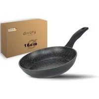 divory Bratpfanne Antihaft Beschichtete Universalpfanne für alle Herdarten, Aluminium (Sichere Griffe, Spülmaschinen geeignet)